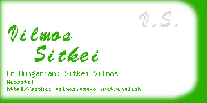 vilmos sitkei business card